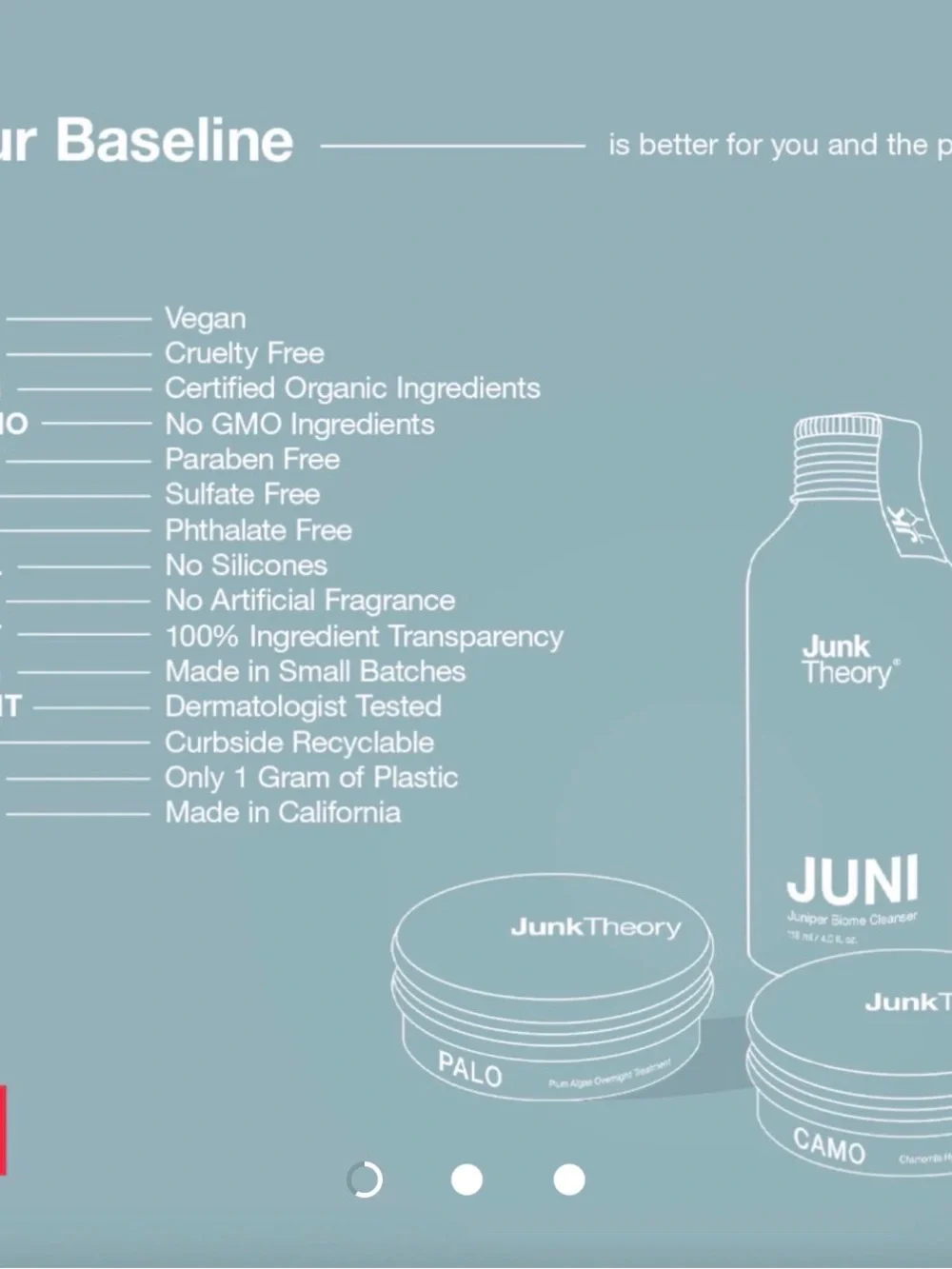 Brand New Sealed Junk Theory JUNI - Juniper Biome Cleanser 118ml/4.0fl.oz.